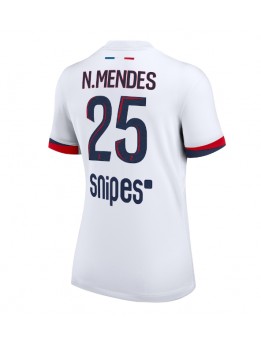 Billige Paris Saint-Germain Nuno Mendes #25 Bortedrakt Dame 2025-26 Kortermet